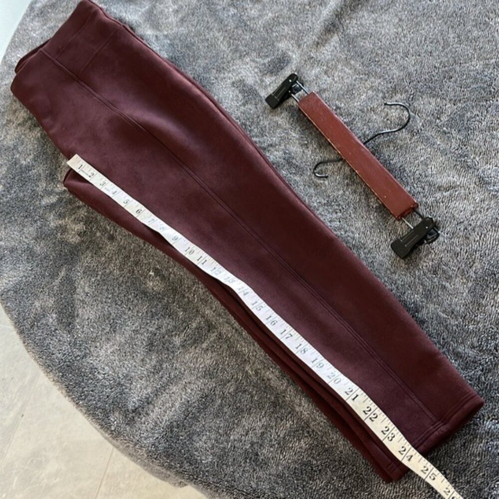 SPANX Suede Legging Wine color size Large Petite Women’s‎ clothing - Picture 12 of 12